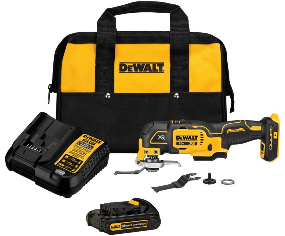 Stock image of a Dewalt XR 20-Volt Cordless Brushless Oscillating Multi-Tool Set