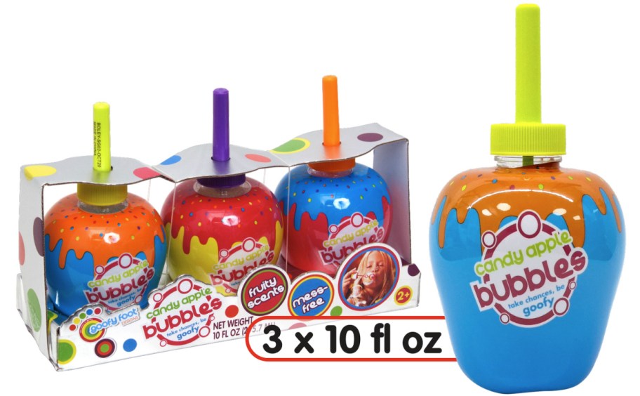 Goofy Foot Candy Apple Bubbles 3-Pack inside of its box