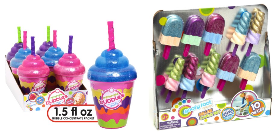 Goofy Foot Designs Milkshake Bubble Toy and street chalk 