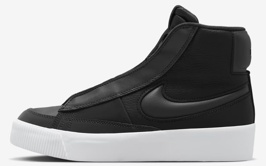 a black and white Nike Blazer mid shoe