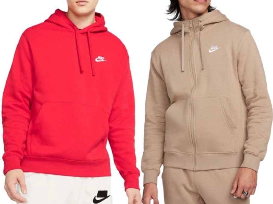 men wearing Nike hoodies and sweats