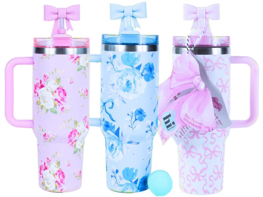 3 Hi Peach Layne 40oz Tumblers