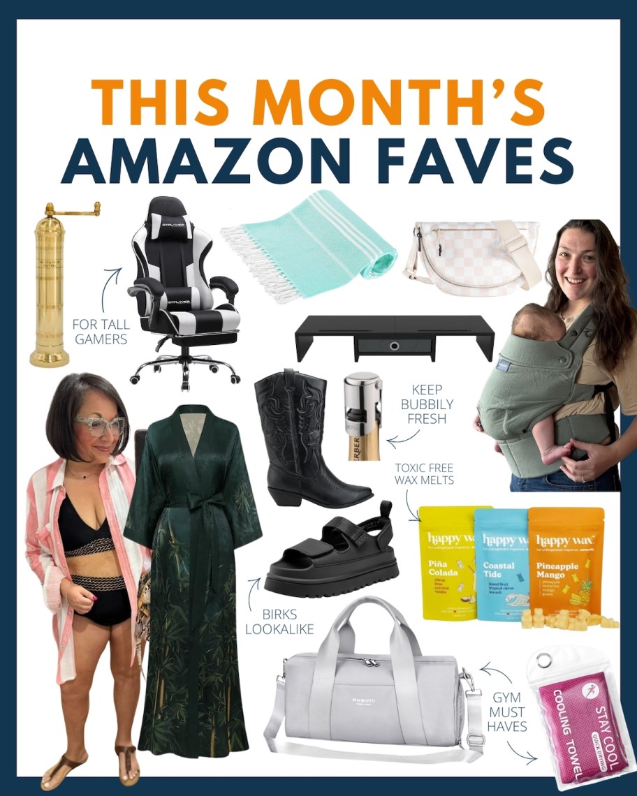 this month's amazon faves collage graphic