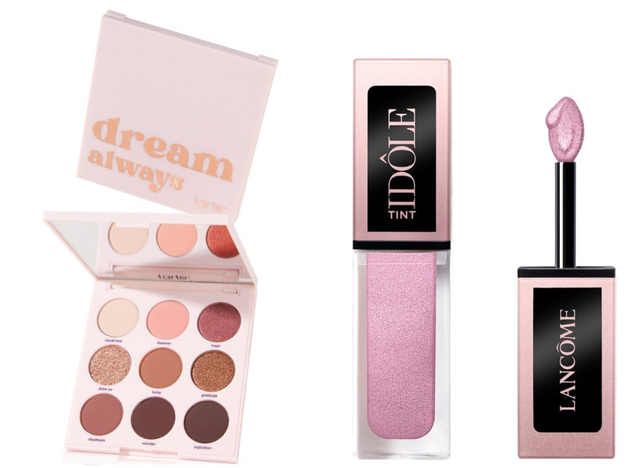 Tarte eyeshadow palette and Lancôme liquid shadow