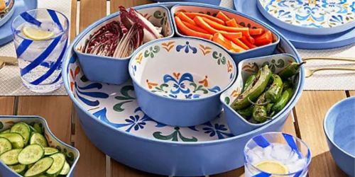 Sam’s Club Bamboo Melamine Lazy Susan Serving Platter or Dinnerware Sets Just $21.98