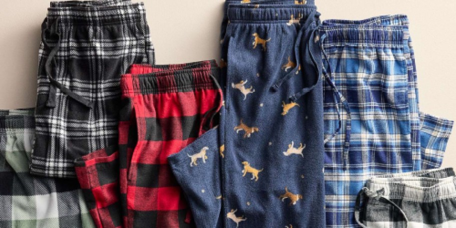 Up to 85% Off JCPenney Clearance Pajamas | Men’s Fleece Pants Only $3.99