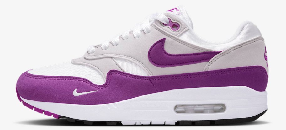 Nike Air Max 1 '87 Textile Women's Shoes purple and white
