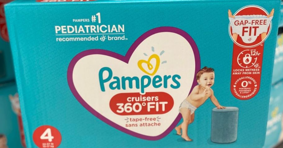 A pack of Pampers Cruisers 360 Diapers