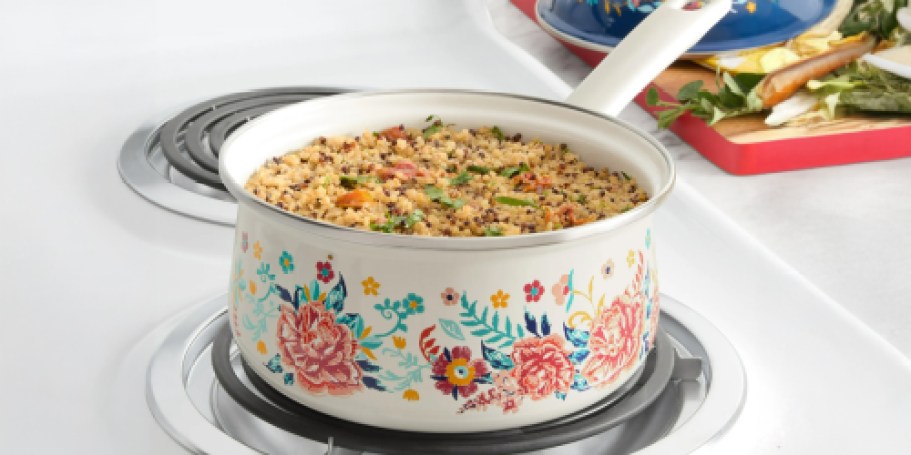 Up to 70% Off The Pioneer Woman on Walmart.com | Floral 2-Quart Saucepan Under $13!