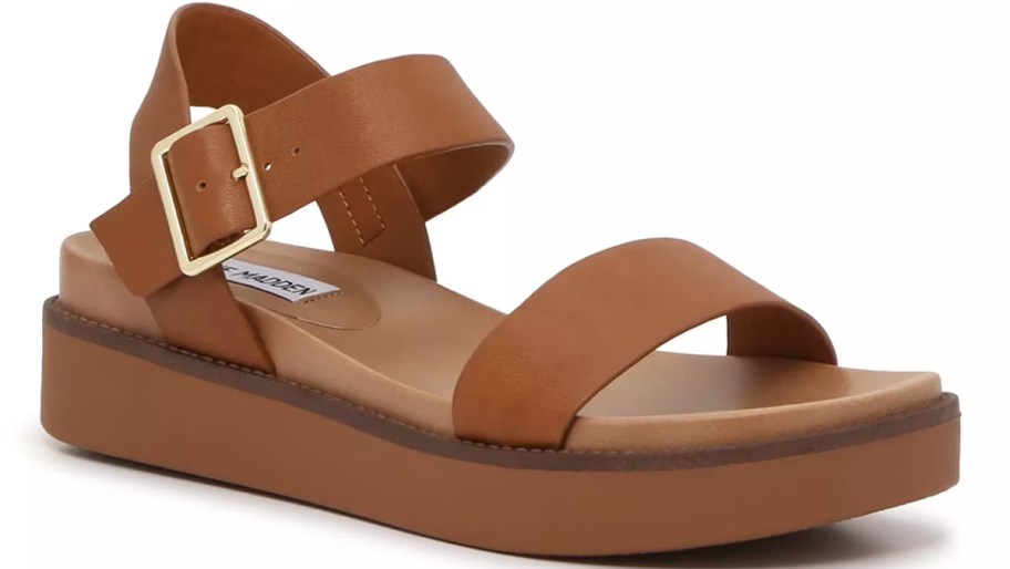 brown mini platform sandal