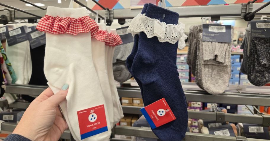 A pair of 4th of July socks at Target