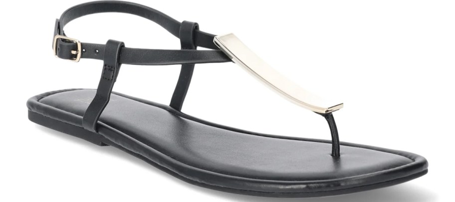 black t-strap sandal