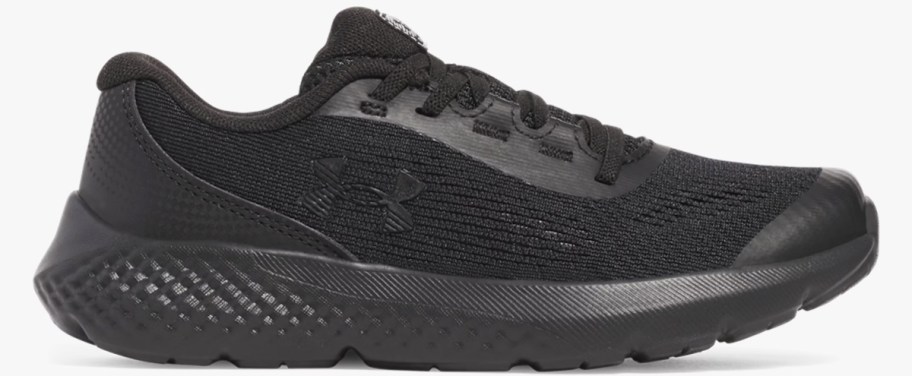all black under armour running shoe