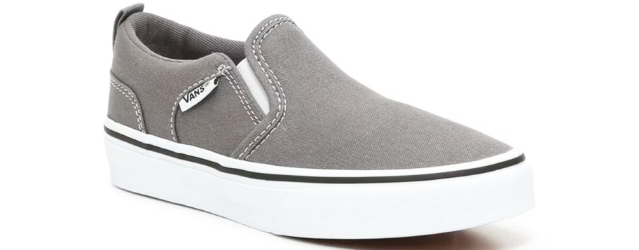 grey slip on vans sneaker