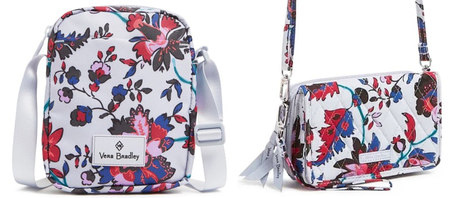 two floral print crossbody bags