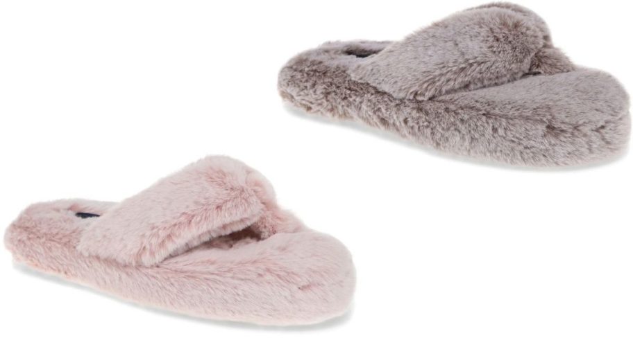 Stock images of two Rachel Roy Women's Luna Thong Slippers