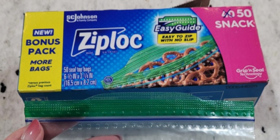 Ziploc Snack Bags 50-Count Just $1.91 Shipped on Amazon