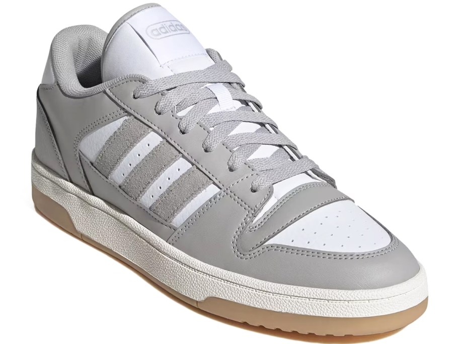 grey and white adidas sneaker