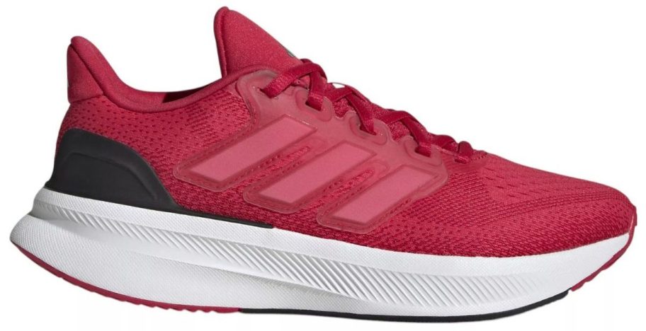 red, white, and black adidas Kids' Grade School Ultrarun 5 Shoe stock image
