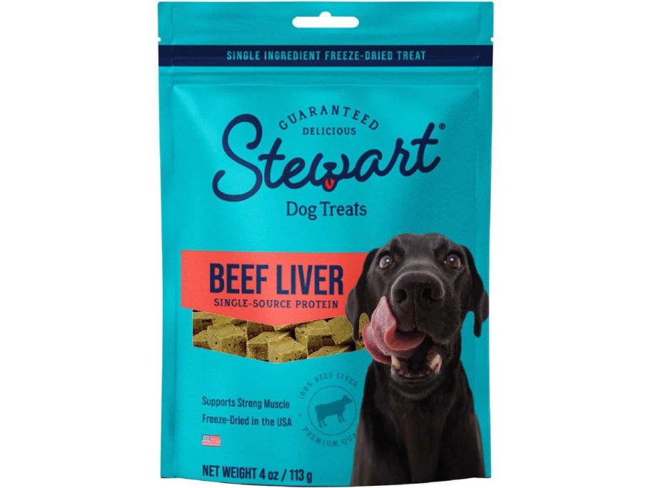 Stewart Beef Liver Dog Treats 4oz bag stock image