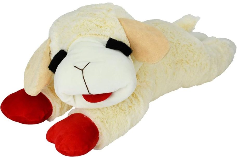 Jumbo 24″ Lamb Chop Plush Dog Toy stock image