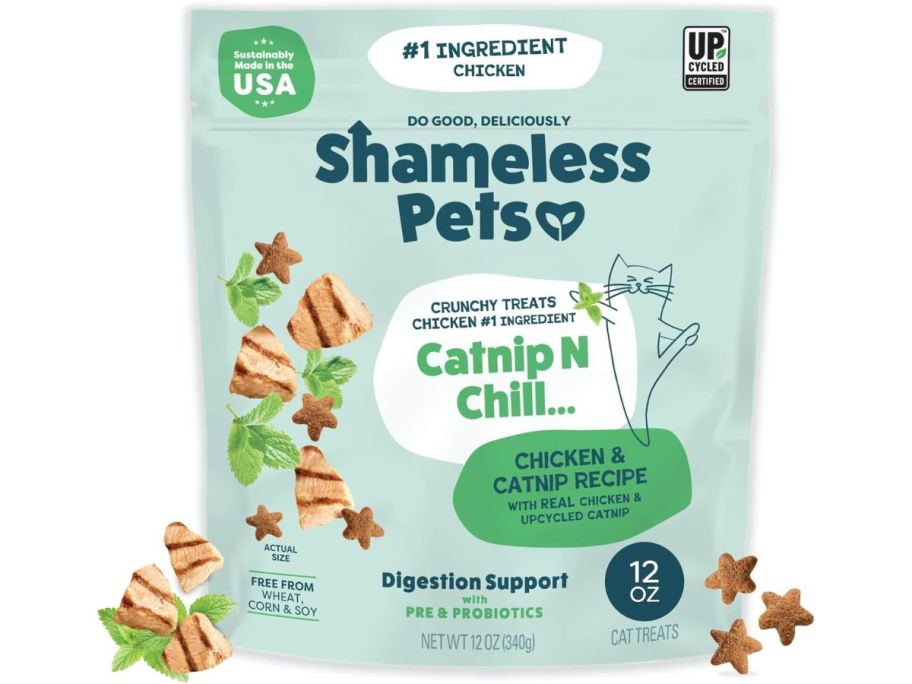 Shameless Pets Crunchy Cat Treats 12oz bag stock image