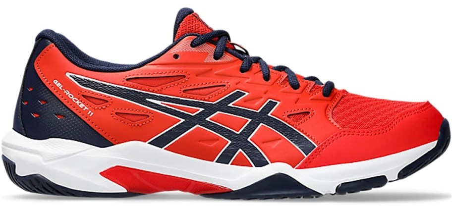 red asics shoe