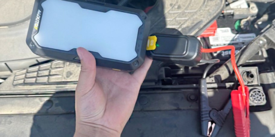 Portable Jump Starter w/ Camping Light & Power Bank Only $19.99 Shipped on Amazon (Reg. $60)