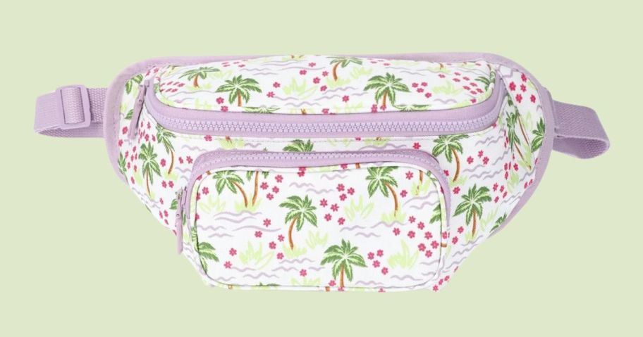 No Boundaries Beach Cooler Fanny Pack with palm trees on it