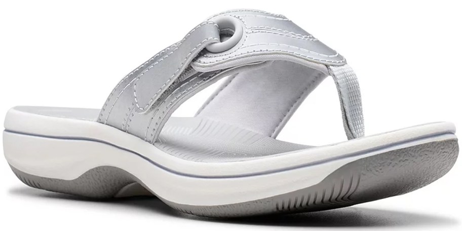 silver clarks sandal