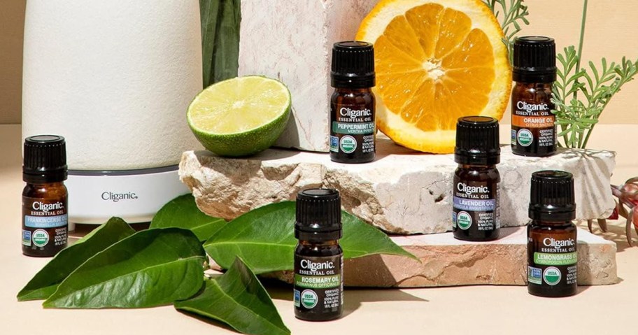 bottles of essential oils