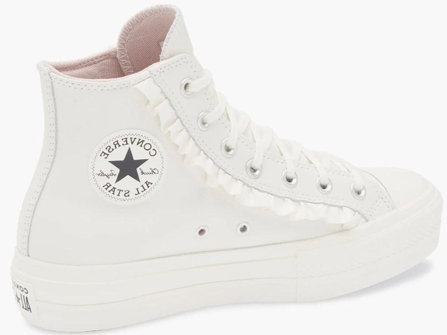 white high top womens converse shoe