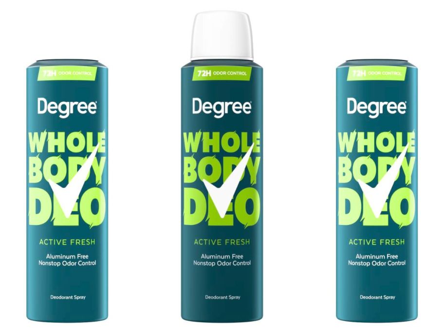 three Degree Men Whole Body Deodorant Spray - Active Fresh stock images