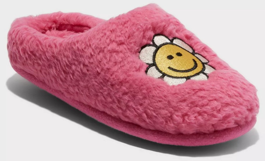 dluxe by dearfoams Women's Smiley Slide Slippers