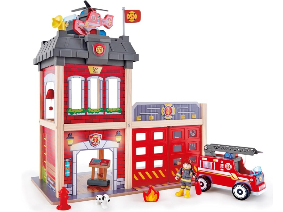wooden firestation playset 