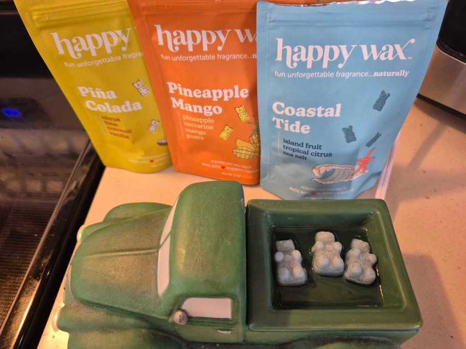 three bags of happy wax wax melts 