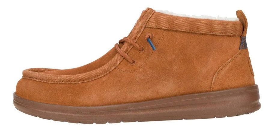 brown HEYDUDE Men's Wally Mid GripR Warmth Shoe stock image