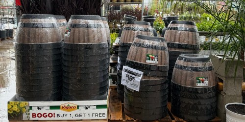 LAST DAY! BOGO Free Wine Barrel Planters + Free Shipping on HomeDepot.com