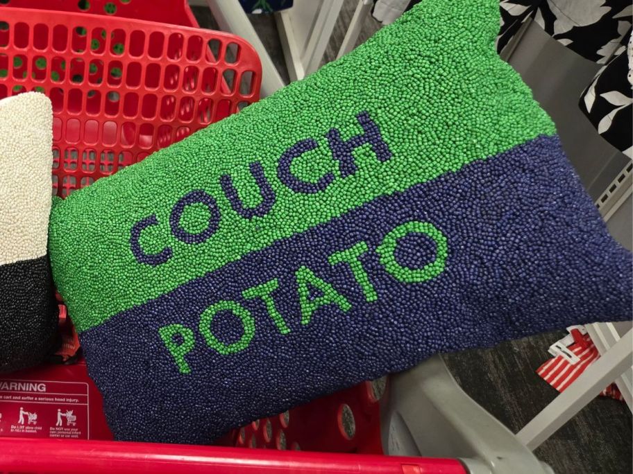 green and blue kate spade new york x Target Couch Potato Beaded Lumbar Pillow in cart in store