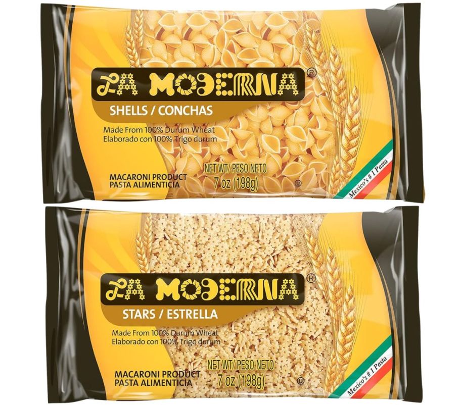 la moderna pasta bags of stars and shell shapes