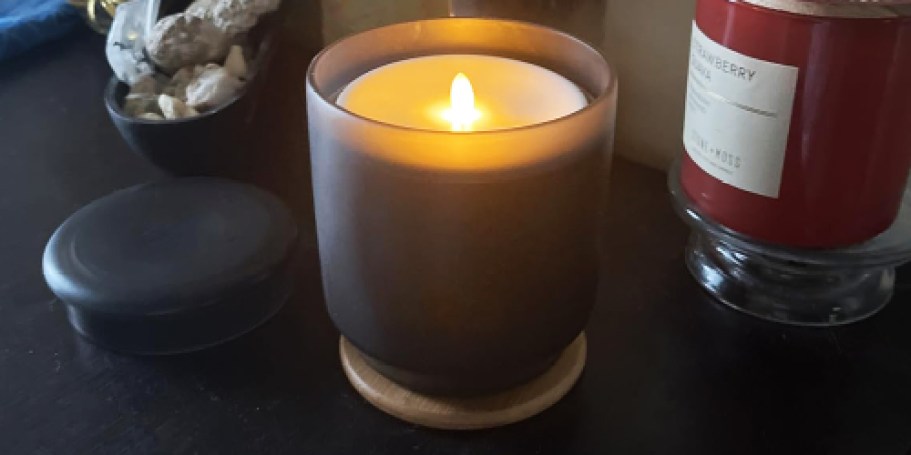 Flameless Candle Essential Oil Diffuser $19.99 on Amazon – Flickers Like a Real Candle!