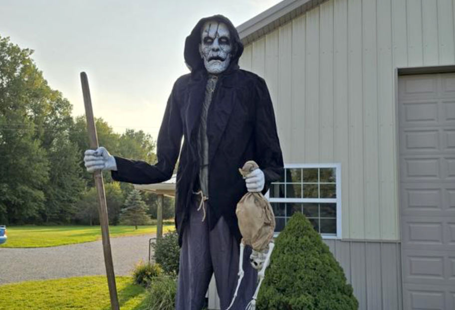 Lowe's Halloween Bone Collector decoration 