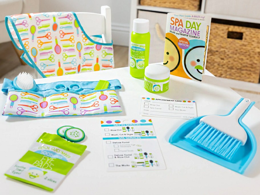 melissa and doug playsets on table