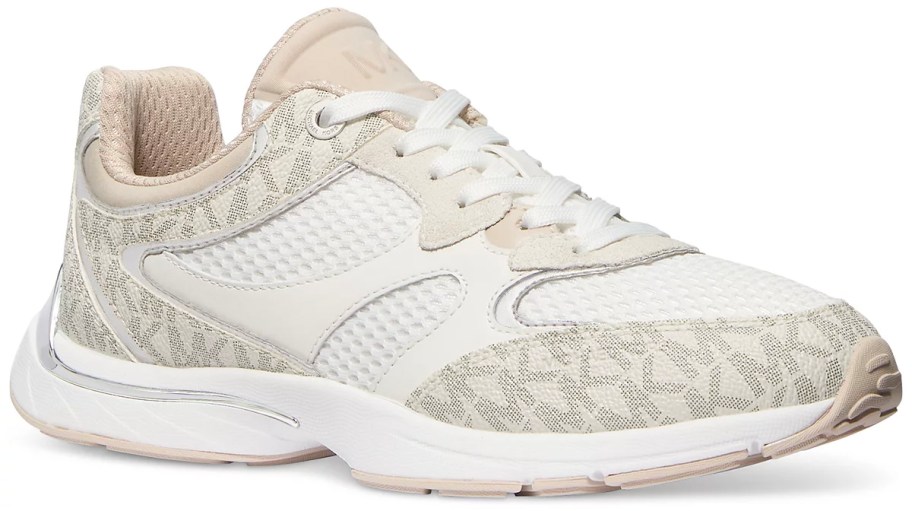 tan and white michael kors sneaker 
