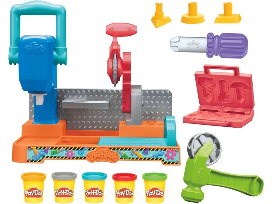Play-Doh Stamp and Saw Tool Bench stock image