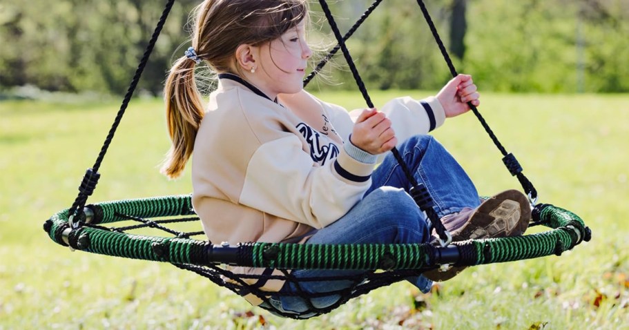 Saucer Swing Just $28 on Amazon (Reg. $42) | Holds Up to 800 Pounds!