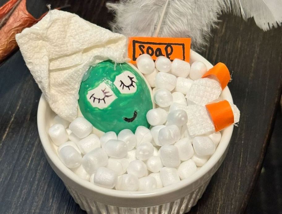 spa easter egg in white bowl