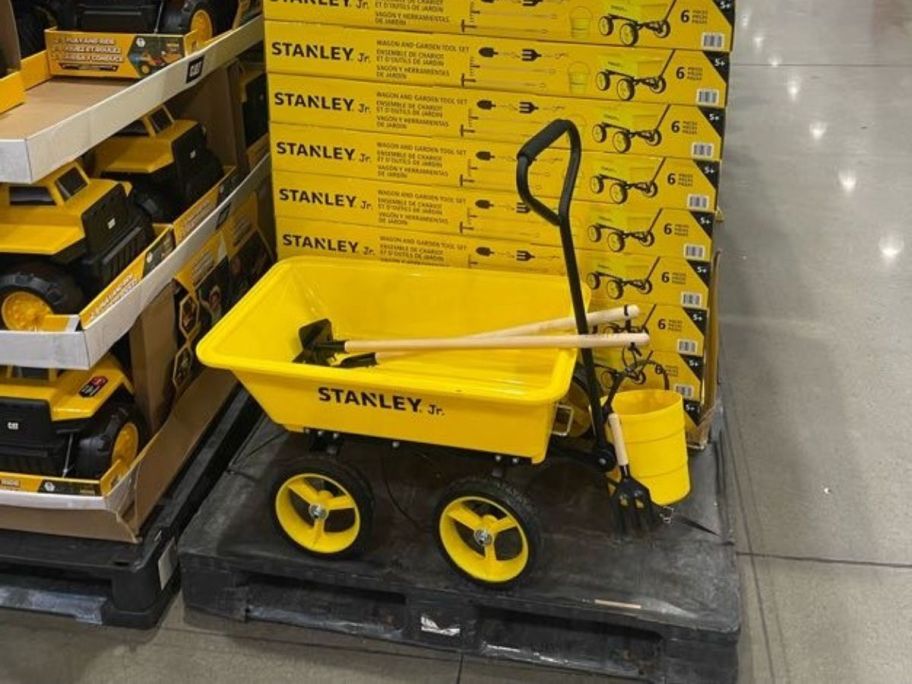 Stanley Jr. Wagon Set in store with boxes behind it