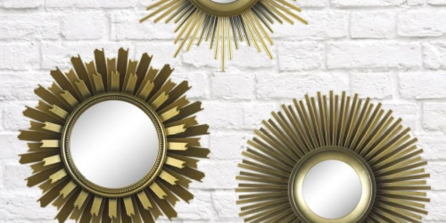 Better Homes & Gardens 3-Piece Sunburst Mirror Set Only $9.96 on Walmart.com