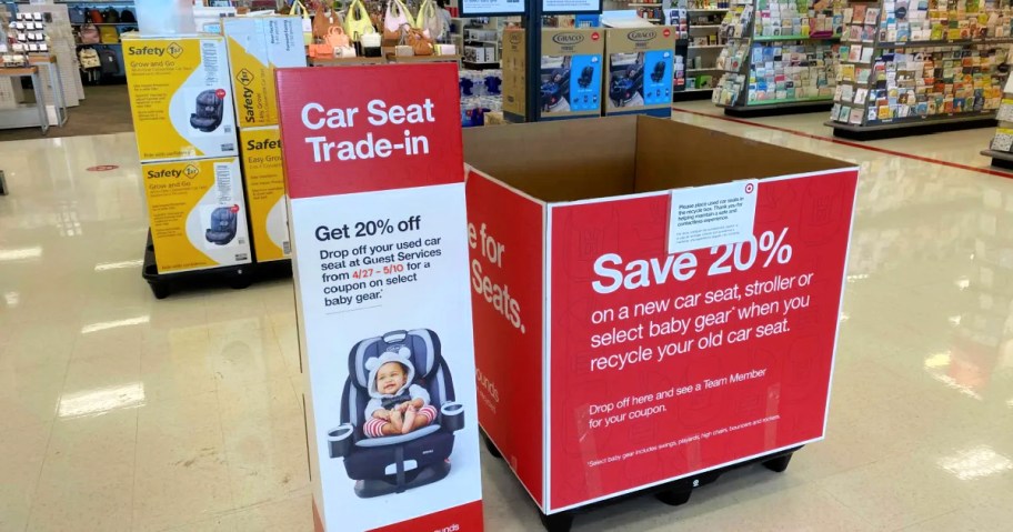 target car seat trade in bin in store